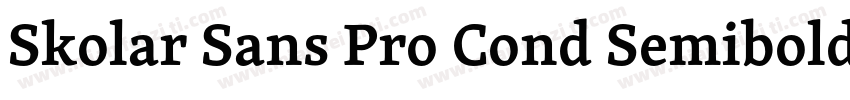 Skolar Sans Pro Cond Semibold Itali字体转换
